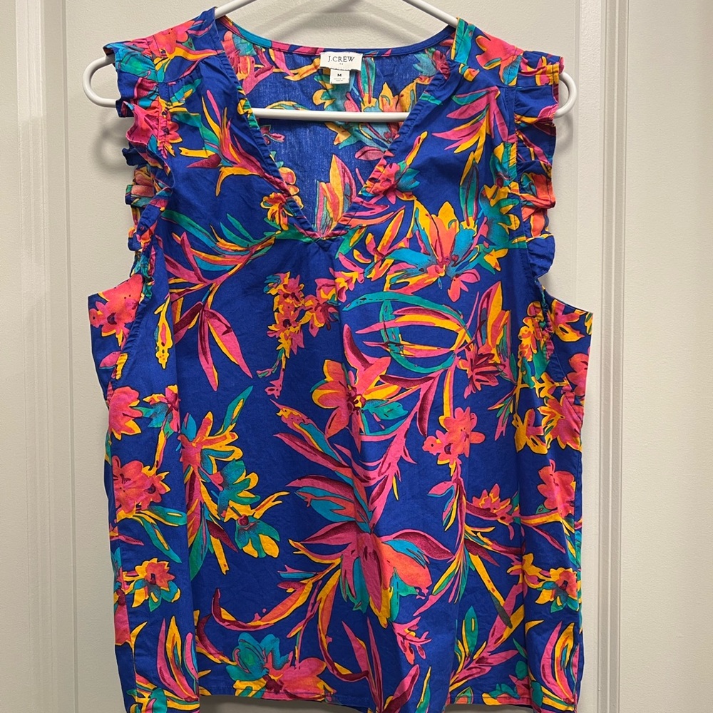 J. Crew Women's Floral Top Medium